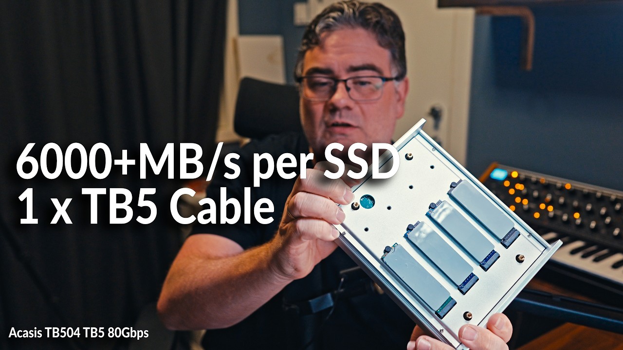 Solve your Mac Storage needs: 4 Bays, 6000+MB/s per SSD Acasis TB504 Thunderbolt™5 80Gbps