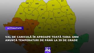 Val de caniculă în aproape toată țara: ANM anunță temperaturi de până la 39 de grade