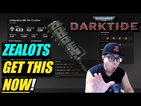 Darktide - Zealots New Weapon is POWERFUL - Indignatus Mk IVe Crusher is TOO GOOD