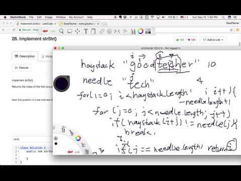 LeetCode Tutorial 28. Implement strStr()