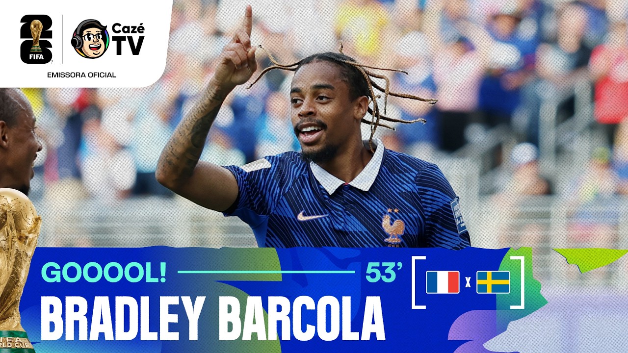 GOOOOL! OLISE DEIXA BARCOLA NA CARA DO GOL E ELE AMPLIA A VANTAGEM DA FRANÇA! 2-0