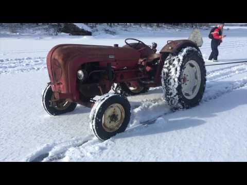 Porsche Diesel & Valmet 20 Tractors on ice
