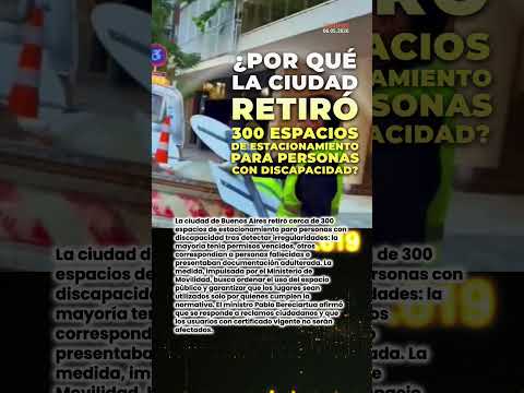 🚗 ¿Por qué la ciudad retiró 300 espacios de estacionamiento para personas con discapacidad?