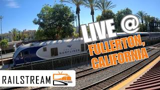 LIVE Rail Cam – Fullerton, California | BNSF Mainline + Amtrak + Metrolink | RailStream live webcam
