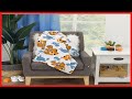 Disney Finding Nemo Orange Aqua White Crush Squirt Turtle Super Soft Baby Blanket Orange