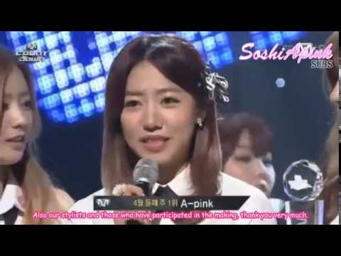 [SoshiAPinkSubs] [140410] Mnet M! Countdown Winning Speech + Encore - A Pink