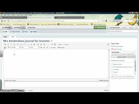 Edit a page in PBworks