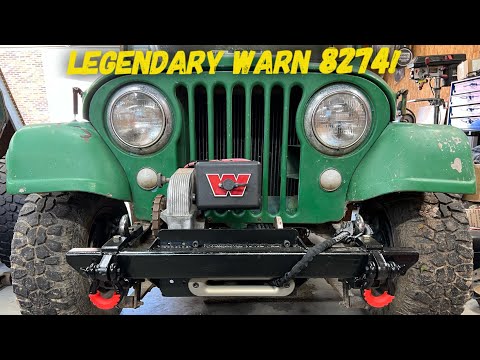 Vintage Jeep CJ5 Custom Front Winch Bumper!