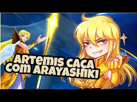 Arayashiki de Shaka com Artemis de Caça - Saint Seiya Awakening