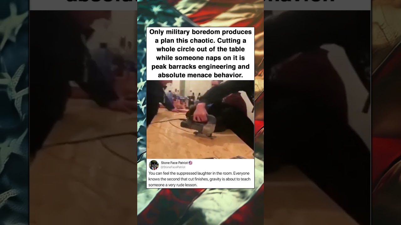 Only military boredom produces a plan this chaotic. Cutting a whole circle out of the table while