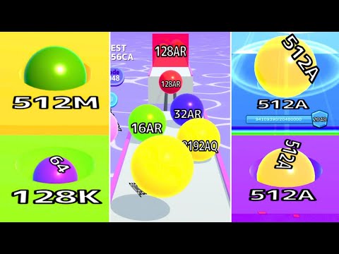 MAX LEVELS Gameplay 😱 Ball Run 2048 vs Ball Run 2048 Infinity Mode 128AR Wall vs Ball Run Infinity