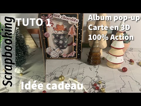 SCRAPBOOKING, tutorial 1 100% Action 3D pop-up card album, gift idea