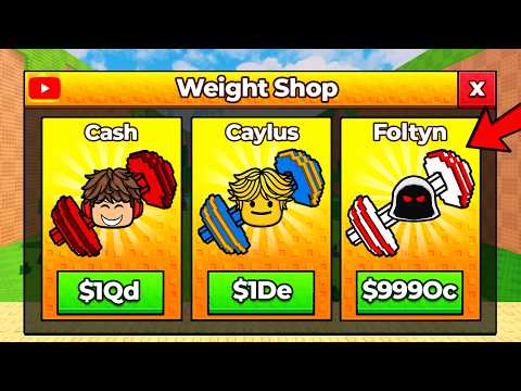 Kick a Lucky Block, But You Can BUY YOUTUBER WEIGHTS!