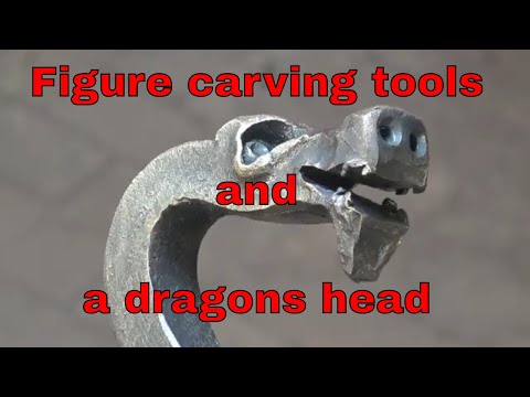 Figure carving tools and a dragon head test forging
