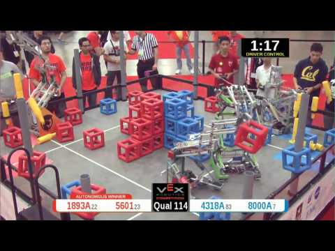 2015 VRC Arts Q114 - 1893A 5601 vs 4318A 8000A - 79 to 54 - VEX Worlds 2015 - Arts Division