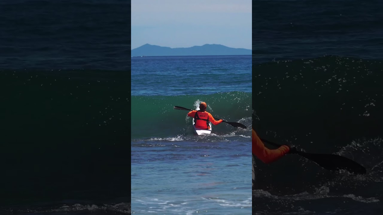 Fun in the breaking waves! #surfski #kayak #surfskilife #kayaking #shorebreak