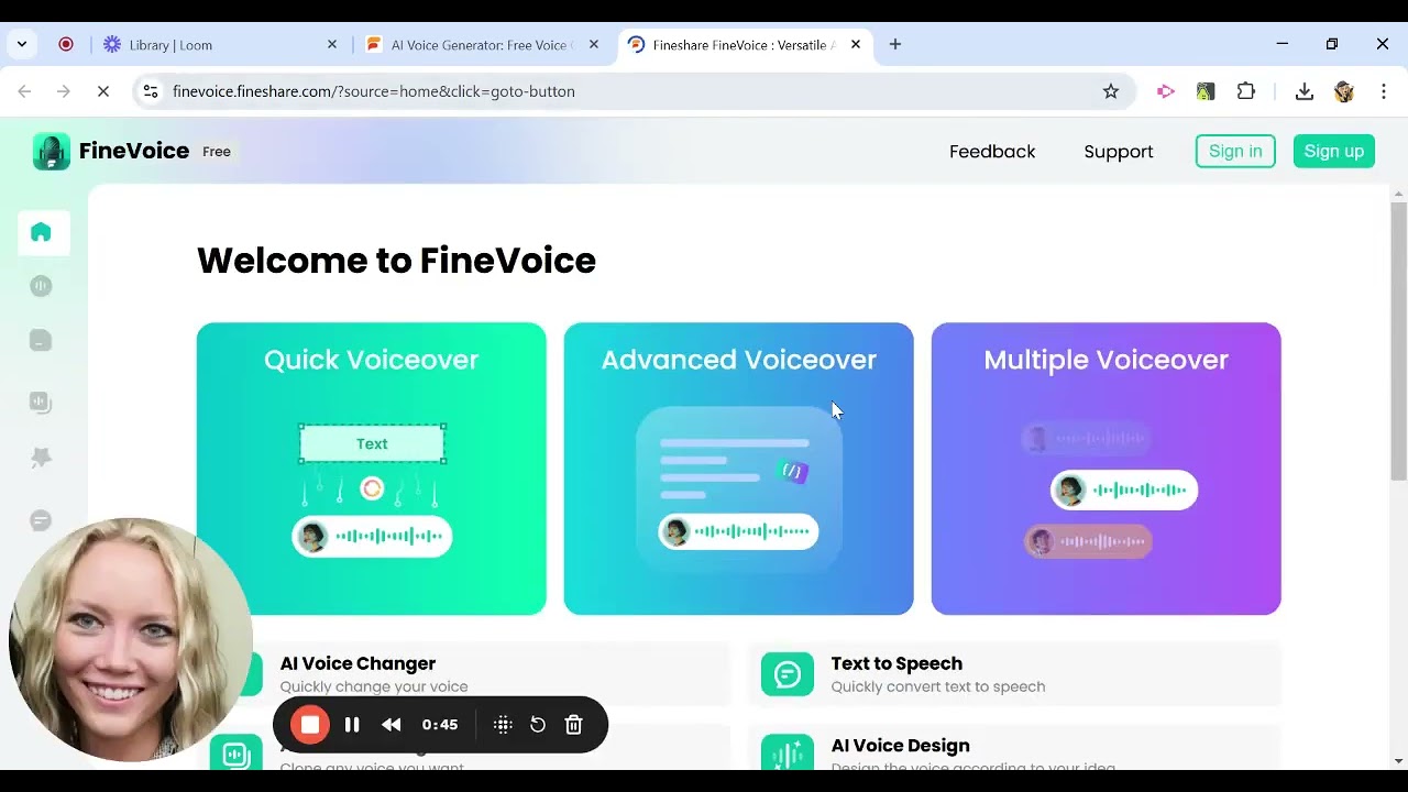 Using AI Voice Generator with Fineshare