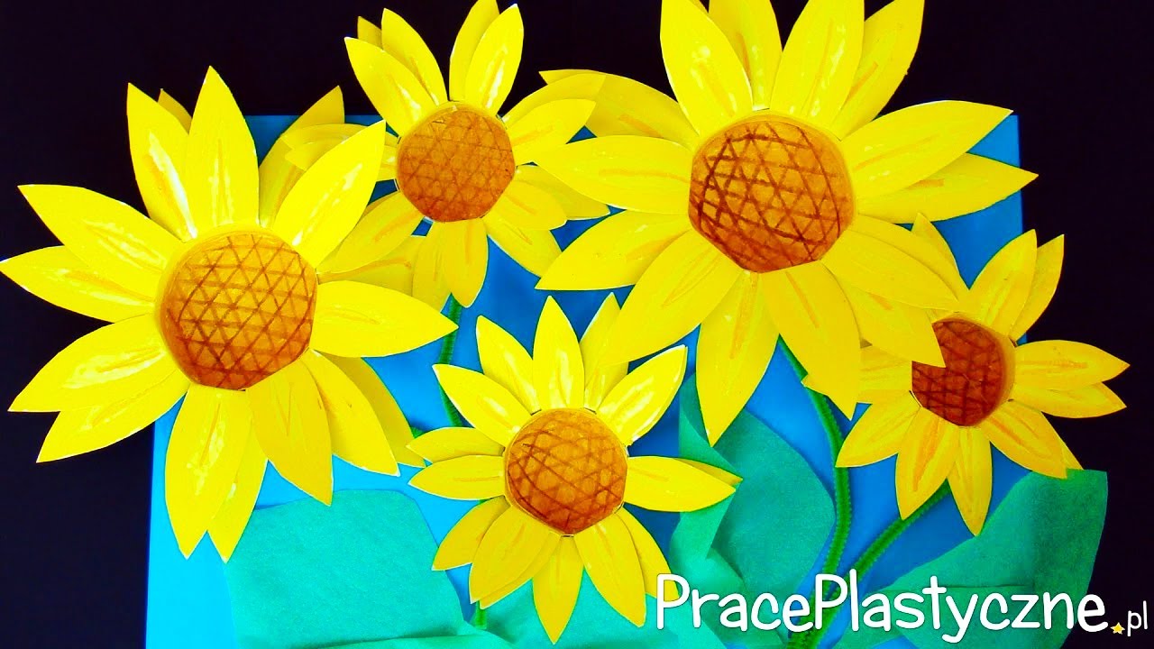 Słoneczniki z papieru