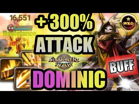 NEW BUFF + 300 % ATTACK DOMINIC - Summoners War