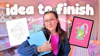 how I illustrate a design from start to finish ✍️ studio vlog & new collection reveal 🌿