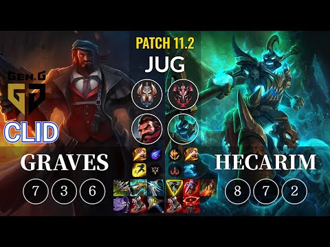 GEN Clid Graves vs Hecarim Jungle - KR Patch 11.2