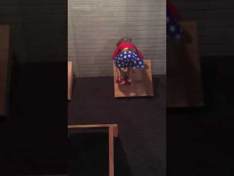 Dressed as Jessie Graff for Halloween