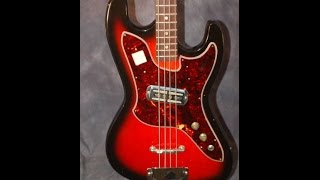Video thumbnail for Used Guitars For Sale - Harmony H-25 Bass DeArmond Pickup Hagstrom bridge w/Soft Case - 515-864-6136 by Lawman Guitars