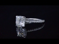 Natural U-Pave Setting Diamond Engagement Ring