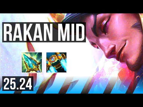 RAKAN vs YONE (MID) | 16K damage, Electrocute | NA Challenger | 25.24