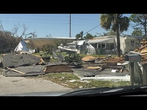 Neighborhoods DESTROYED in Grove City Florida by Hurricane Ian!
