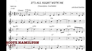 Scott Hamilton plays It's All right With Me - Solo Transcription