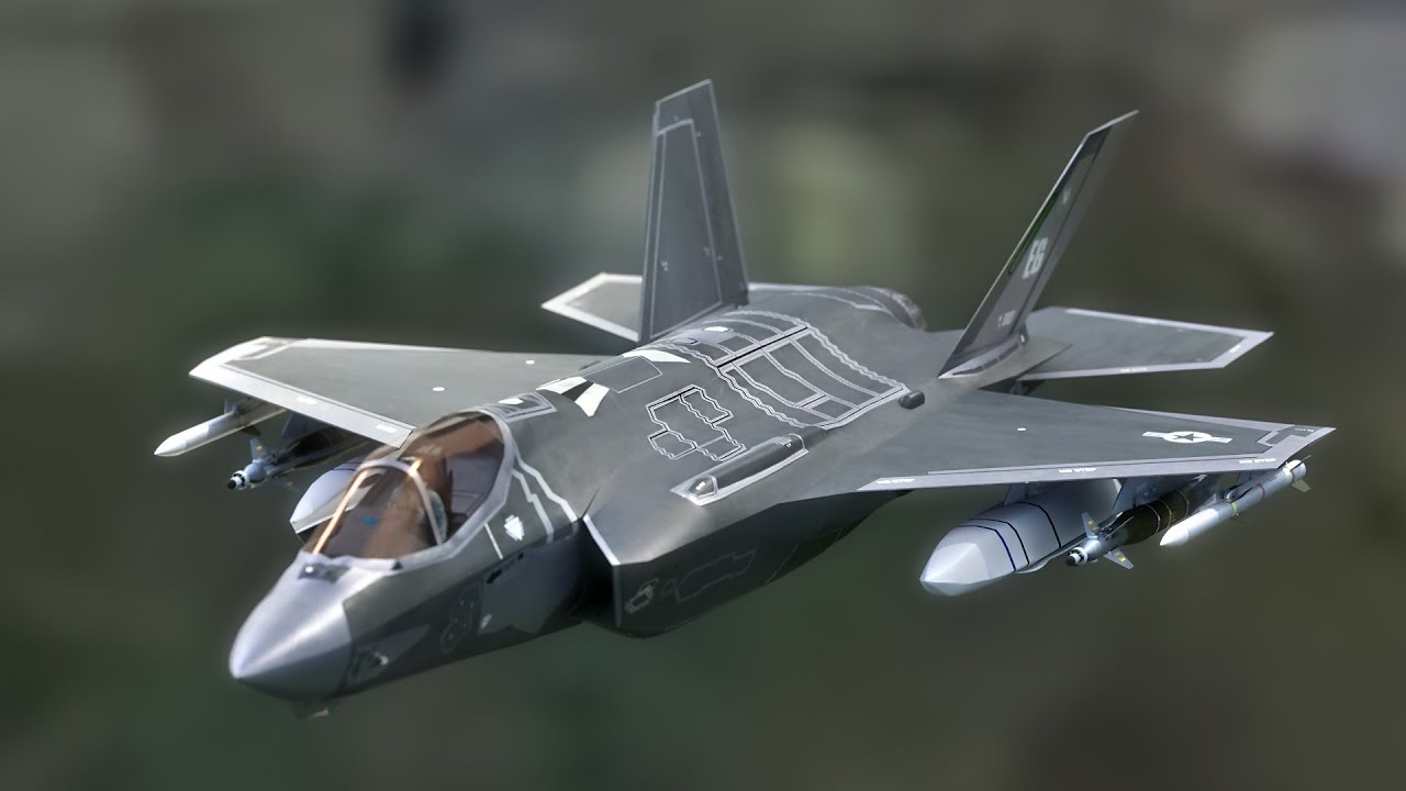 F35A Lightning II &mdash; оснащенный &mdash; с кабиной высокого разрешения 3D Модель