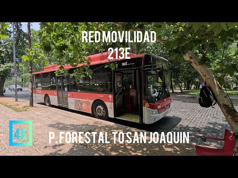 Red Movilidad - 213E, Parque Forestal to San Joaquin