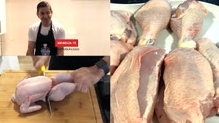 Cum se porționează corect un pui întreg - Video 2