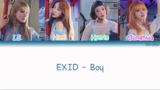 EXID (이엑스아이디) – Boy Lyrics (Han|Rom|Eng|COLOR CODED)