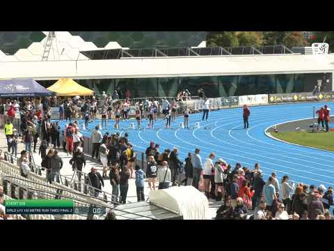 Girls U13 100m Timed Final 2: 2021 Commonwealth Bank State Track and Field Championships // LAVicTV