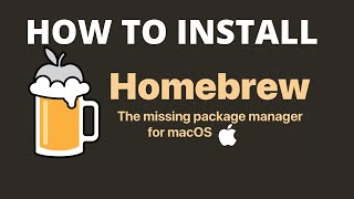 Install Homebrew on you MacOS (Macbook M1, M1 Pro, M1 Max)