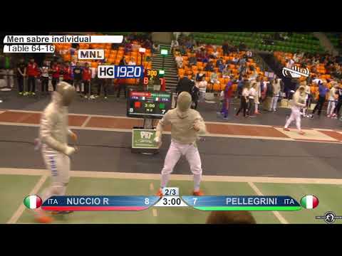 2018 163 M S Individual Gyoer HUN World Cup T64 23 green NUCCIO ITA vs PELLEGRINI ITA