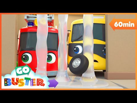 Buster Get's TRAPPED in FROZEN JAIL! Go Buster - Bus Cartoons & Kids Stories