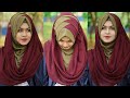 Criss Cross Hijab Style With Chiffon Jorjet Hijab Full Coverage