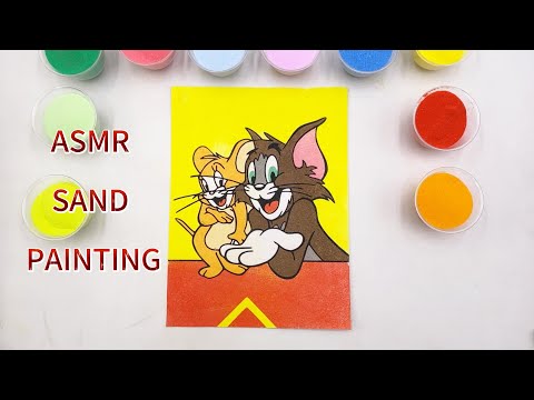 Unexpectedly Satisfying Tom & Jerry Sand Art 🐭🐱 | 2-Min46s ASMR Painting for Instant Calm
