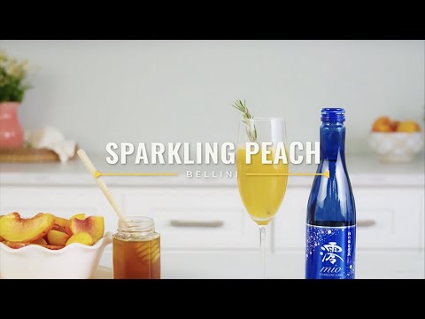 How To Drink Sake - Sparkling Peach Bellini