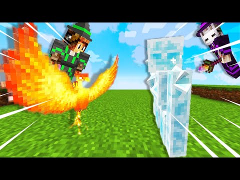 MINECRAFT BUT WE HAVE MAGIC POWERS!!