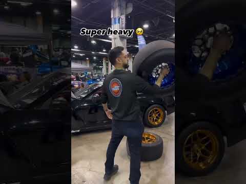 How HEAVY are Nissan GTR Belak 15” Wheels with Slicks?! One Hand pick up
