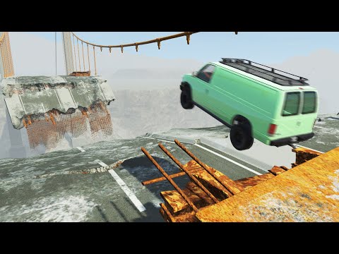 Cars vs Broken Bridge #2 – BeamNG Drive