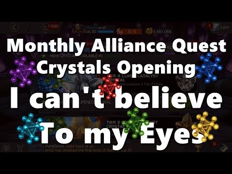 Monthly Alliance Quest Crystals Opening - Crazy Luck!  Marvel Contest Of Champions