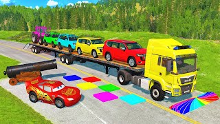 Download lagu Flatbed Truck McQueen | Transportation with Truck - Pothole vs Car #65 | BeamNG.Drive Gameplay mp3 Download lagu Flatbed Truck McQueen | Transportation with Truck - Pothole vs Car #65 | BeamNG.Drive Gameplay mp3