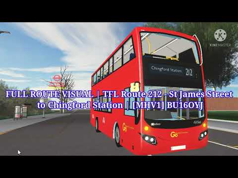 FRV | 212 - St. James Street to Chingford Station | [MHV1] BU16OYJ Go-Ahead London [ROBLOX]