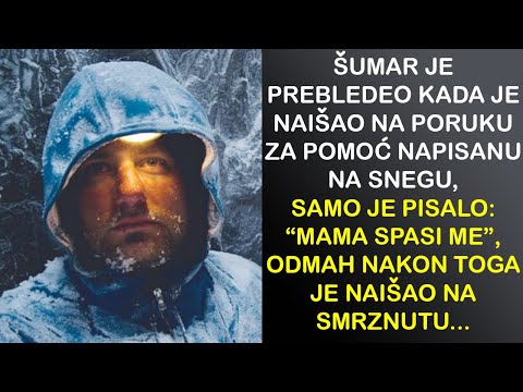 ŠUMAR JE PREBLEDEO KADA JE NA SNEGU VIDEO NAPISAN POZIV ZA POMOĆ, TADA JE NAIŠAO NA SMRZNUTU...
