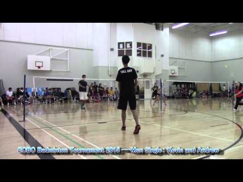 ECBC Badminton Tournament 2015, Men's Single: Kevin vs. Andrew
